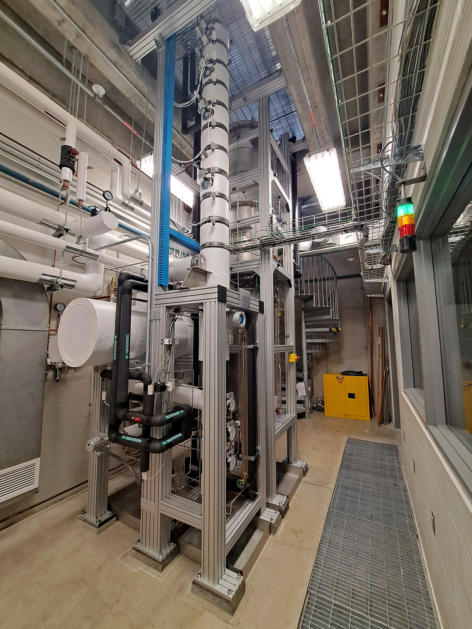 a distillation tower