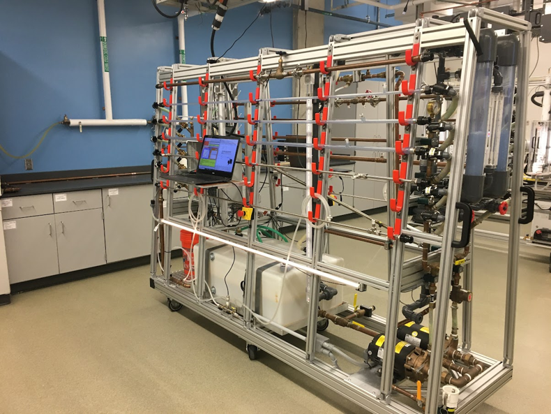 computer on a fluid dynamic rack