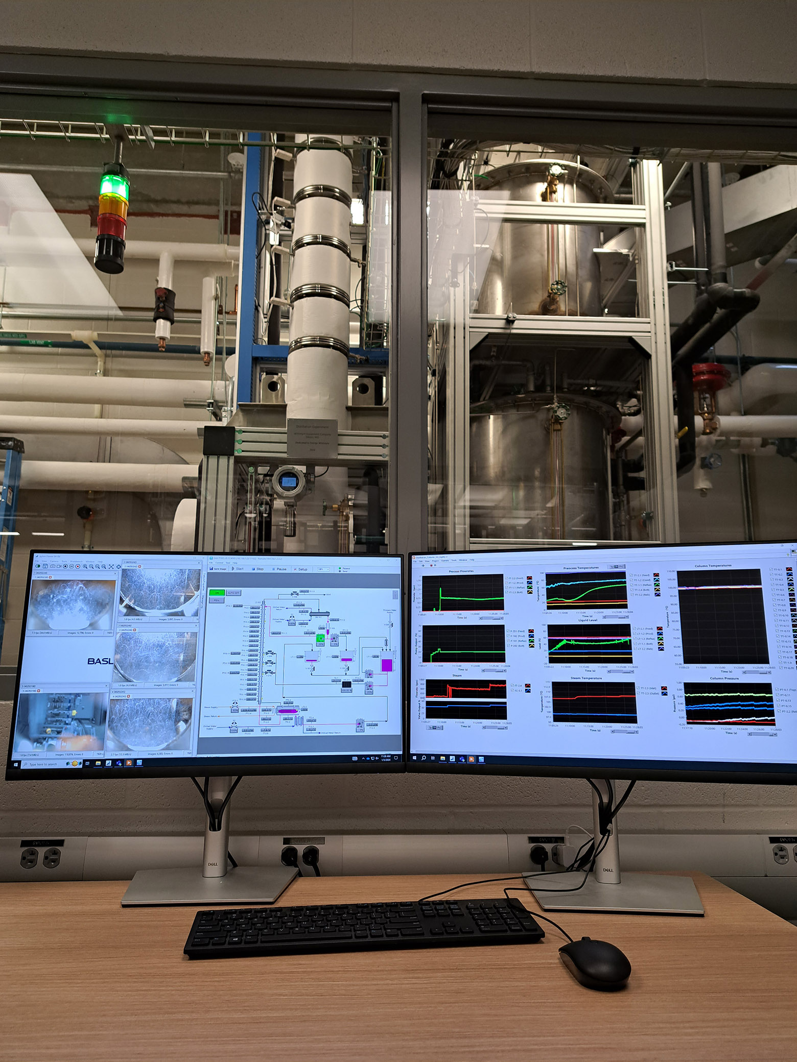 A pair of computer screens