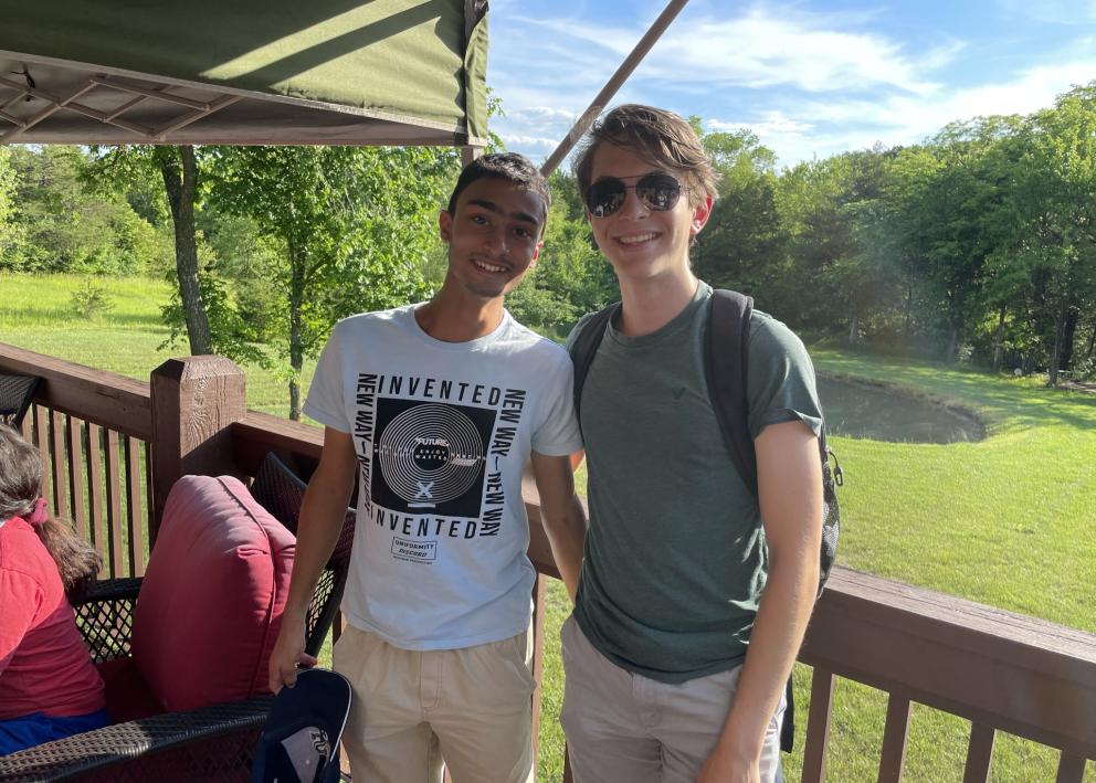 Saurav and Eli at the REU welcome picnic