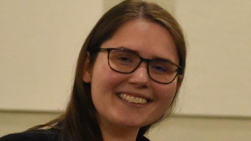 Amanda Hertel at the spring awards banquet