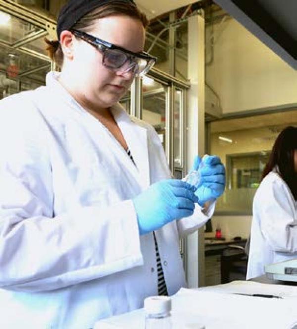 a researcher works with a sample